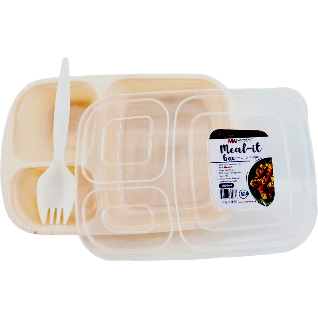 Maxware Lunch Box Plastic (Large) - Light Pink