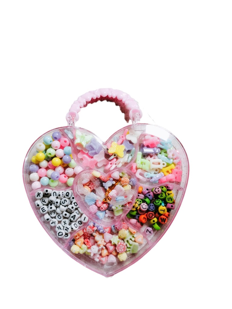 Heart Shaped 7 style beads Set