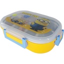Minions Steel Lunch Box With Spoon - Yellow - A-3