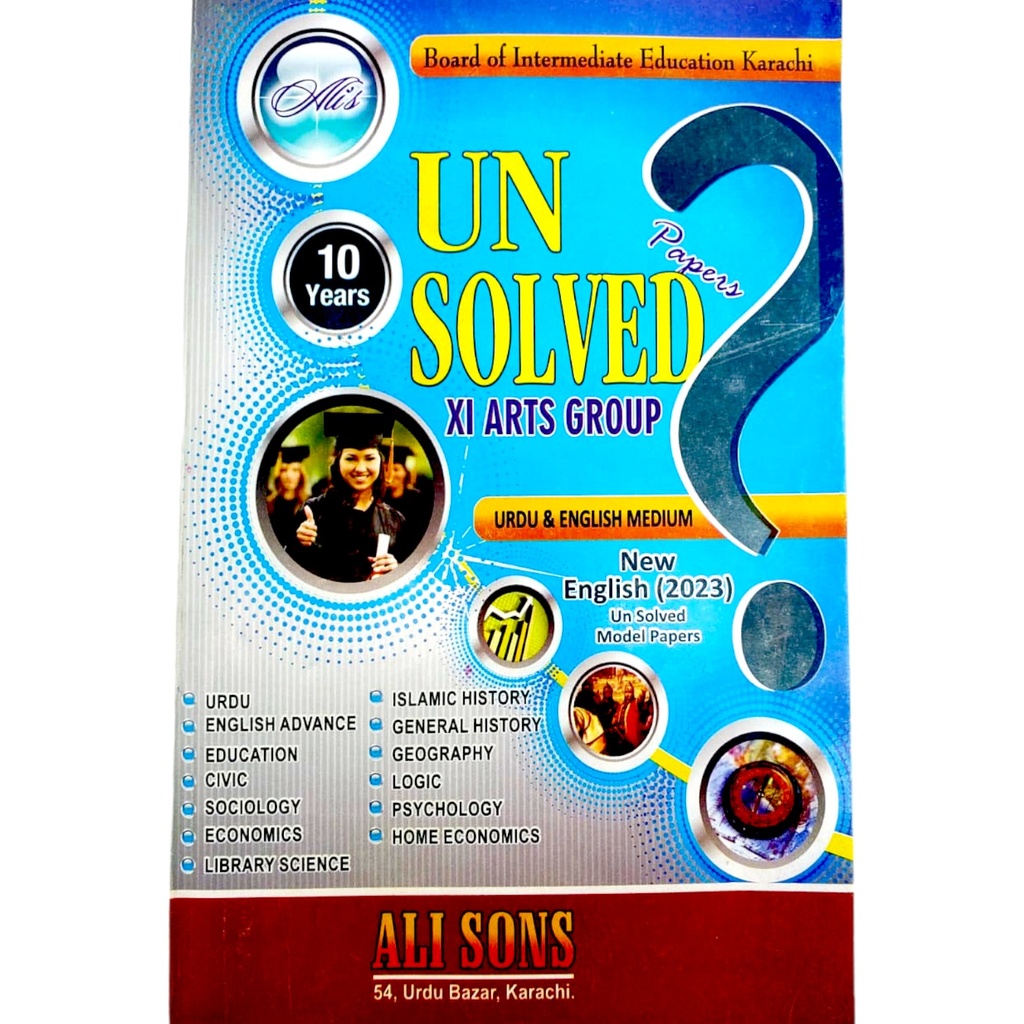 Unsolved 10 Years Past paper XI Arts Eng-Urdu Medium