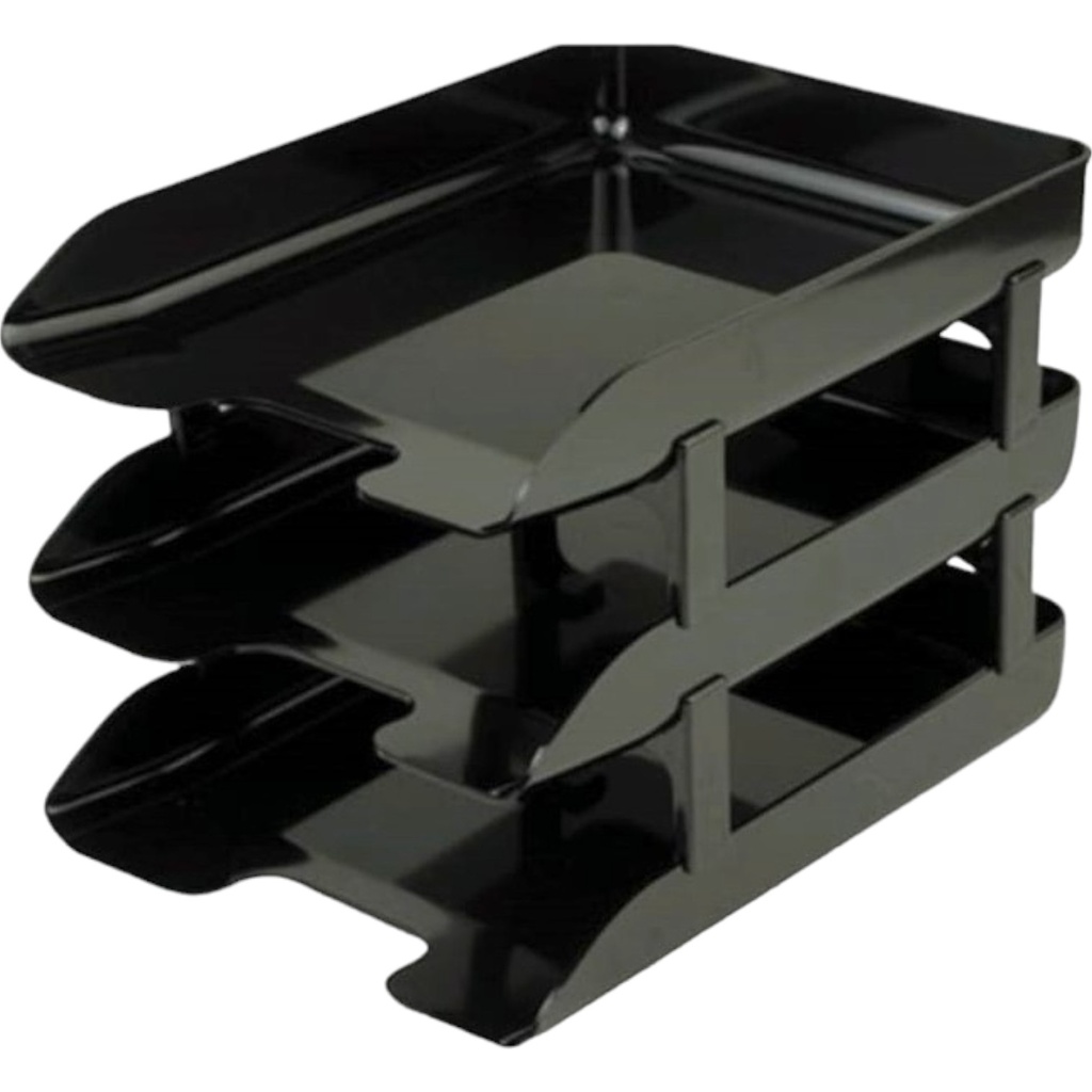 Classic Letter Trays - 3 Trays Set - Black - No. DCT-004