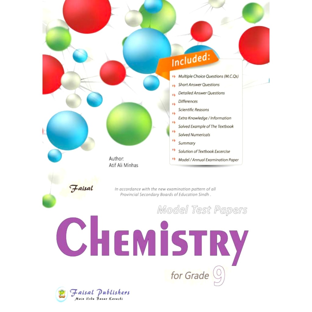 Faisal Model Test Paper Chemistry For Grade 9
