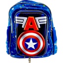 Captain America Pre-Primary School Bag - Blue( IMPORTED )