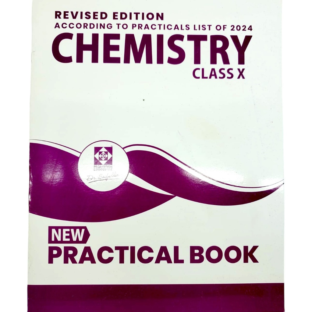 Chemistry Practical Book For Class X Revised Edition - Dr Saifuddin