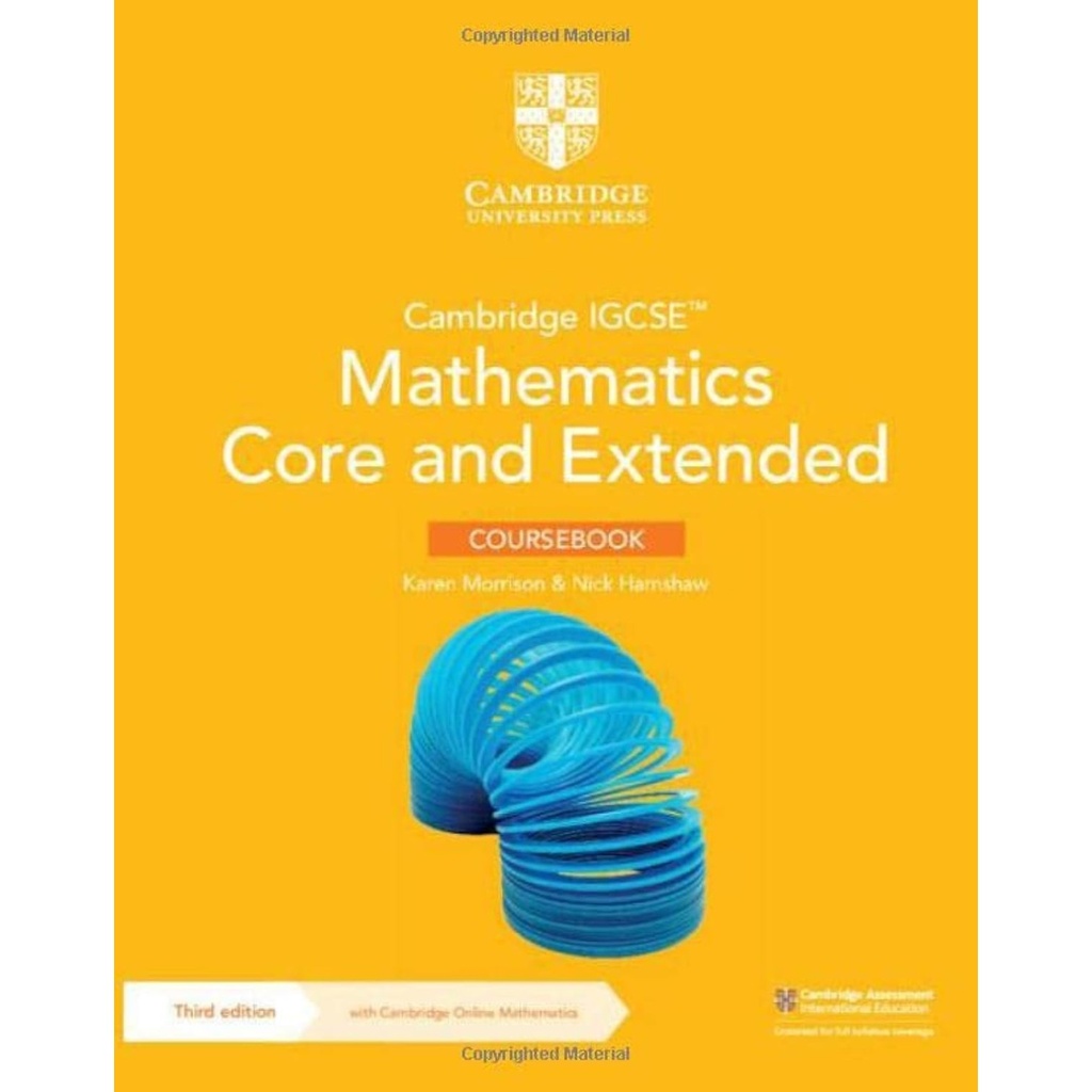Cambridge IGCSE Mathematics Core and Extended Course Book - Third Editio - Original