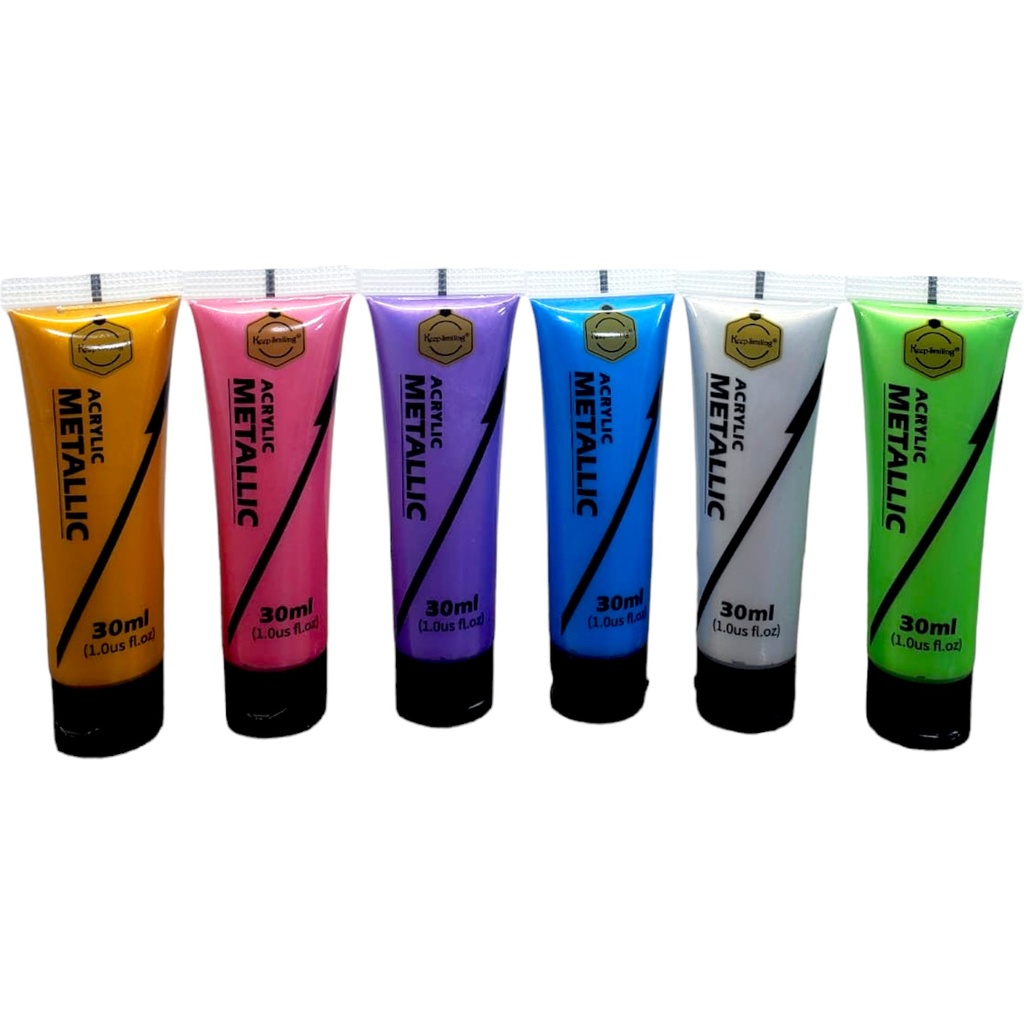 Metallic Acrylic Color Set 30ml - Pack of 6 - No. B3030-6M