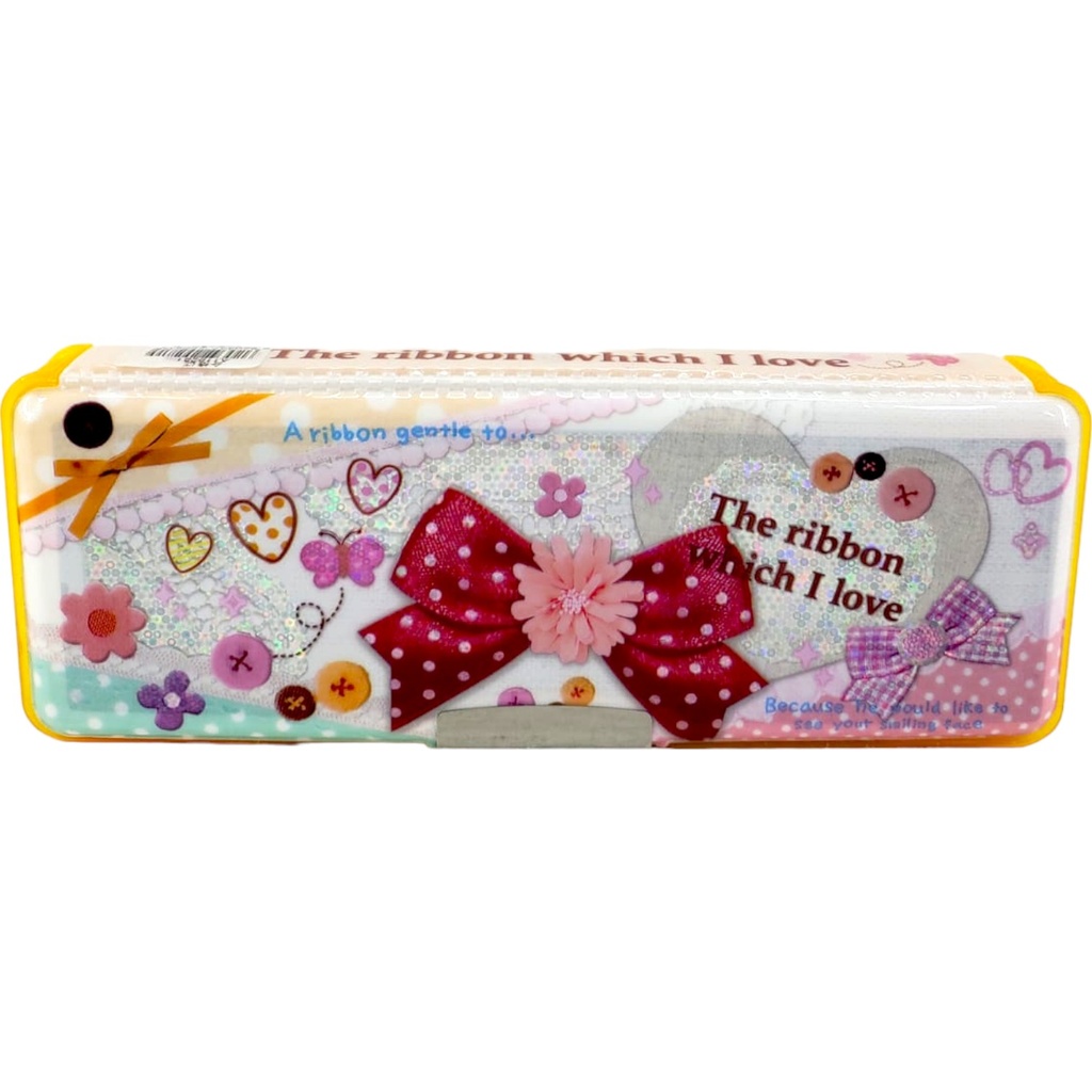 Magnetic Ribbon Which Love Glitter Pencil Box