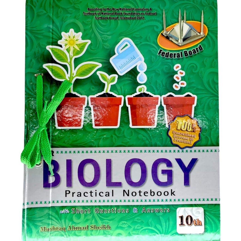 Biology Practical Notebook with Short Question & Answer for Class X - Mushtaq Ahmed Sheikh