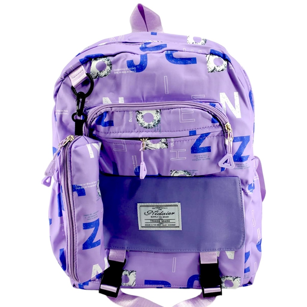 Nidaier Printed College Bag - Assorted Colour ( IMPORTED )