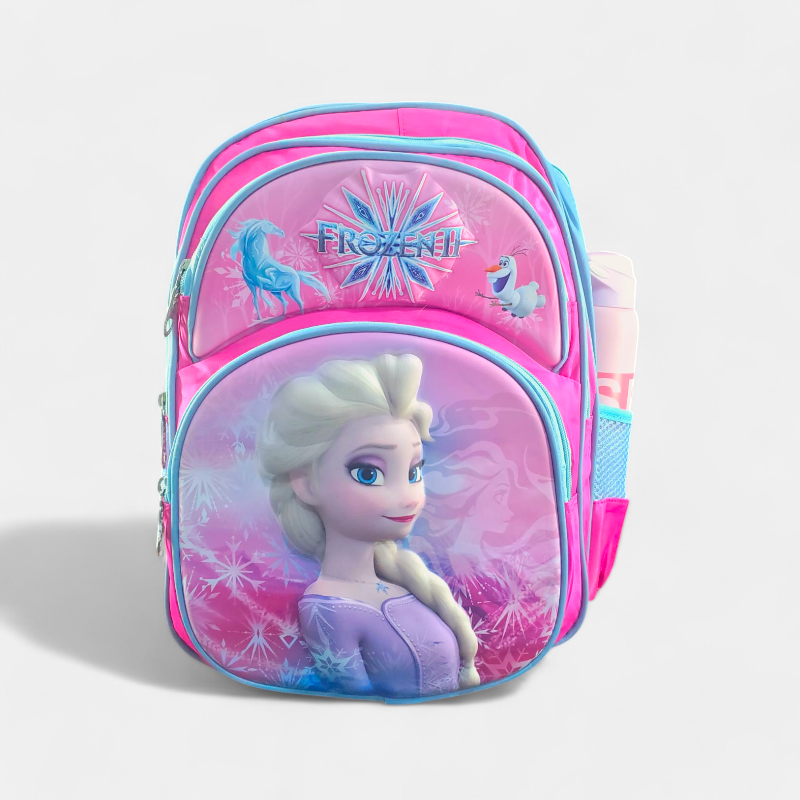 Frozen School Bag - Pink - Class - 1 - 2( IMPORTED )