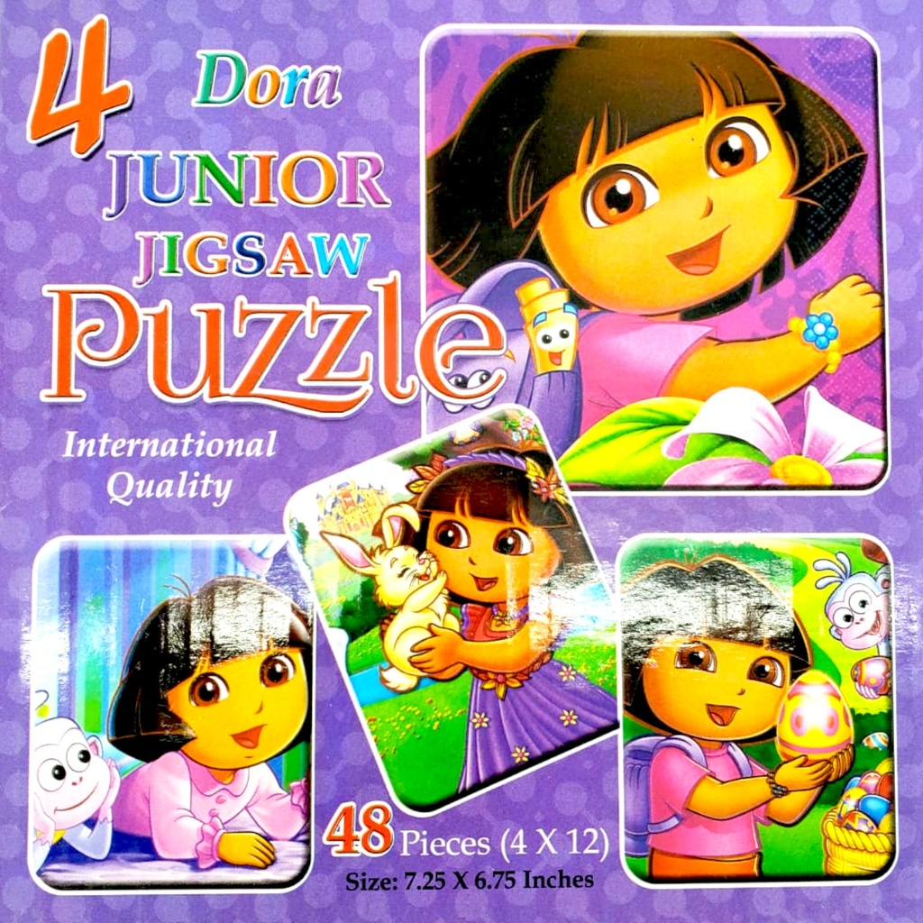 4 Junior Jigsaw Puzzle Dora - 48 Pcs - Children's