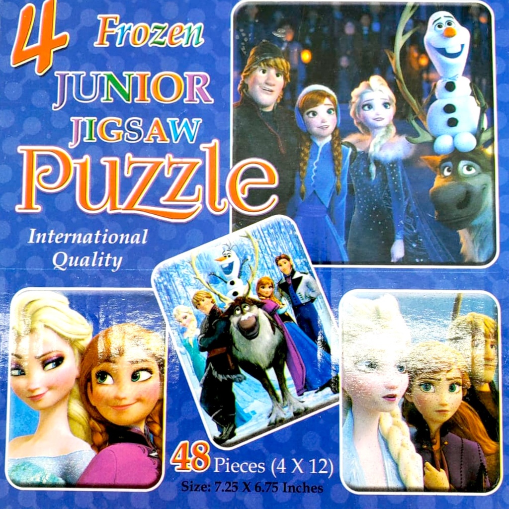 4 Junior Jigsaw Puzzle Frozen - 48 Pcs - Children's