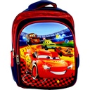 Cars 9D School Bag - Blue/Red - Class - 1 - 2( IMPORTED )
