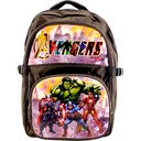 Avengers School Bag - Brown - Class - 1 - 2( MADE IN PAKISTAN )