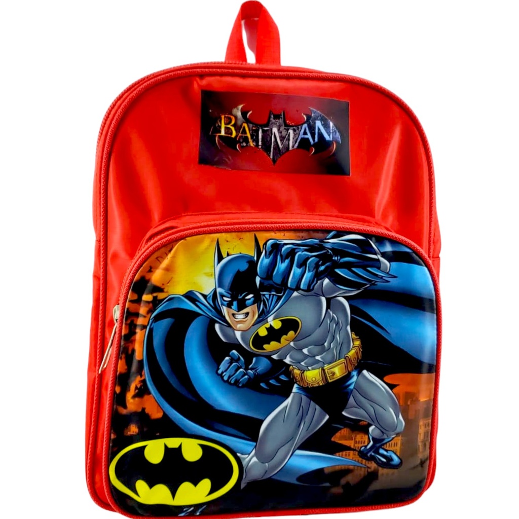 Batman Pre-Primary School Bag - Red( MADE IN PAKISTAN )