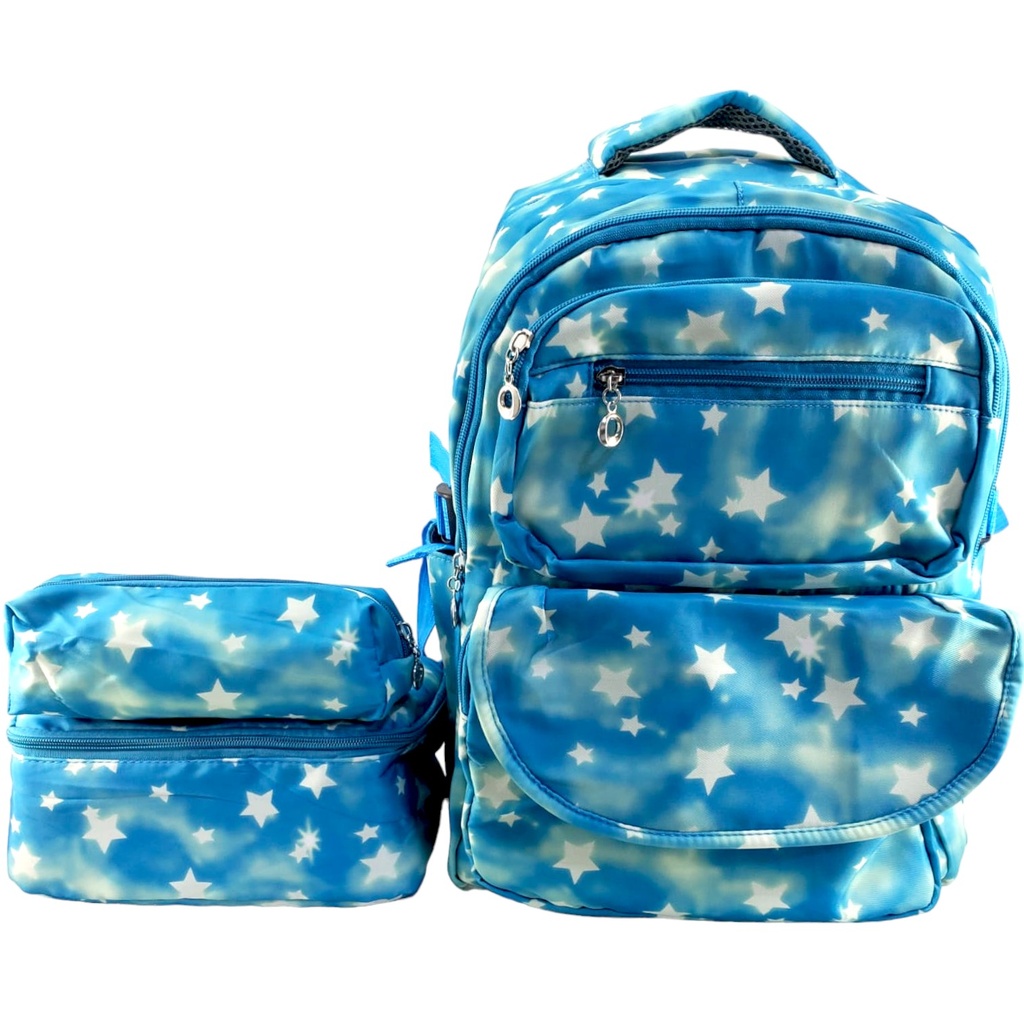 Star Design School Bag - Blue - Class - 1 - 3( IMPORTED )
