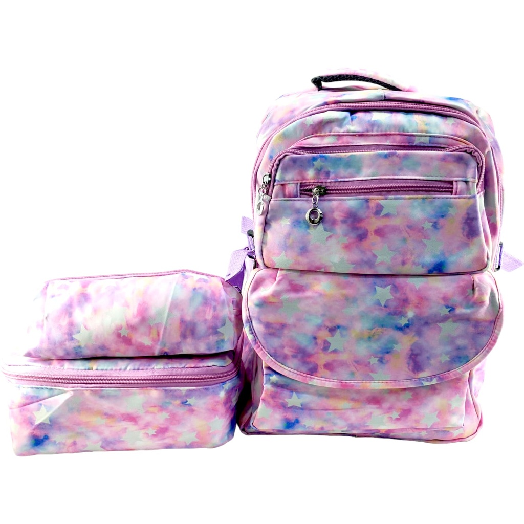 Star Design School Bag - Multi Colour - Class - 1 - 3( IMPORTED )