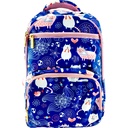 Cat Printed School Bag - Blue/Pink - Class - 1 - 2( IMPORTED )