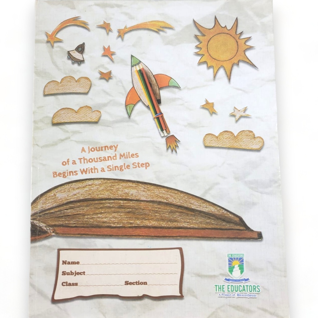 Single Line English Margin Inter Leaf Copy - 160 Pages - The Educator