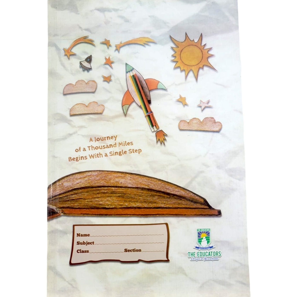 Single Line English Margin Register - 200 Pages - The Educator