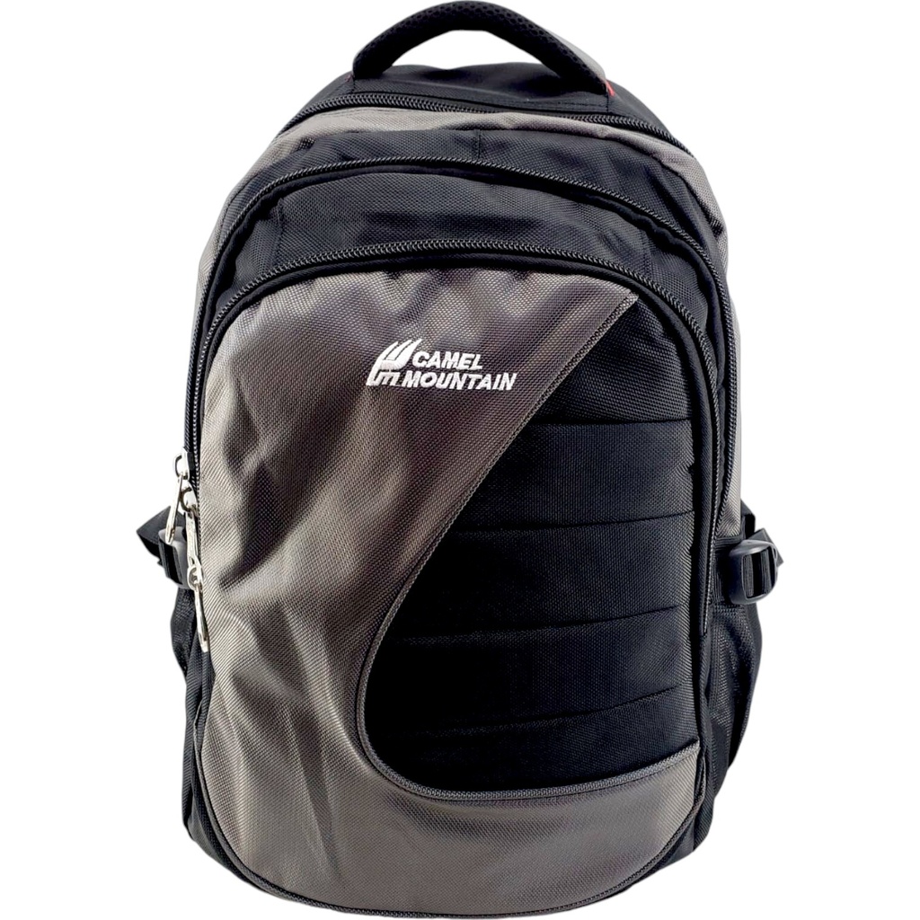 Camel Mountain 18Inch School Bag - Grey/Black - Class - 3 - 8( IMPORTED )