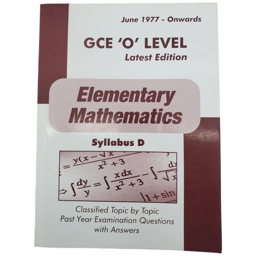 O Level Elementary Mathematics Syllabus D
