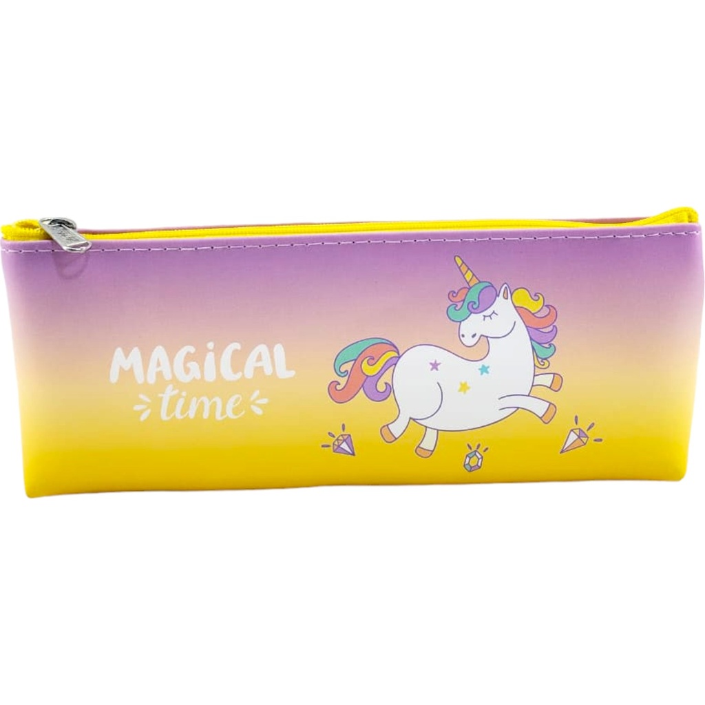 Yellow/Pink Meow Pencil Pouch - No. BD-788