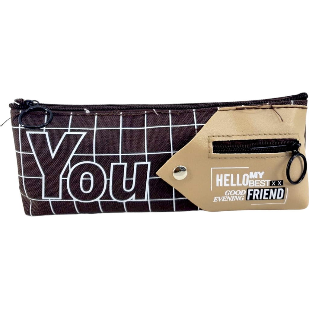 Creative Fashion Pencil Pouch - Brown - No. S-102