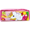 Double Zipper Unicorn Pencil Pouch - Pink - No. HR-2122