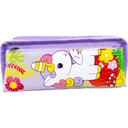 Double Zipper Unicorn Pencil Pouch - Purple - No. HR-2122