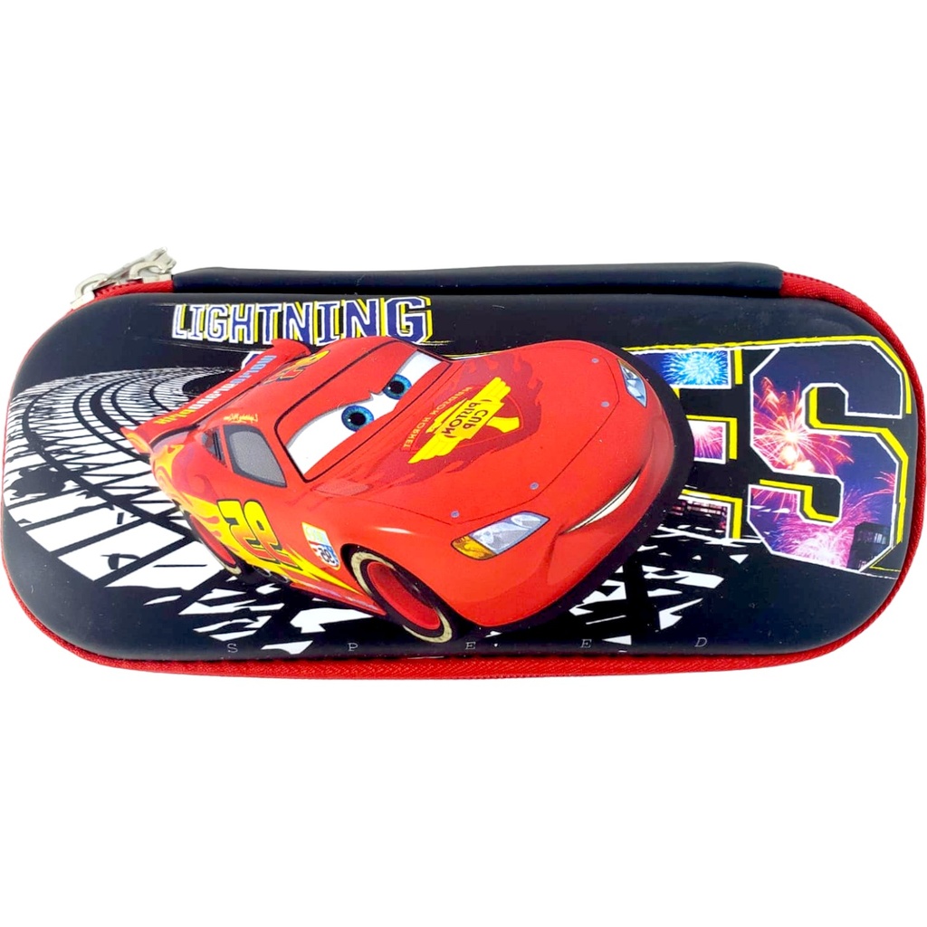 McQueen Lighting 3D Pencil Pouch - Black/Red - No. 5635