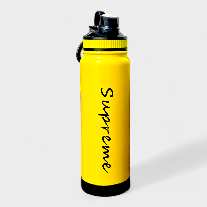 Supreme Stainless Steel water bottle 800ml (Yellow)