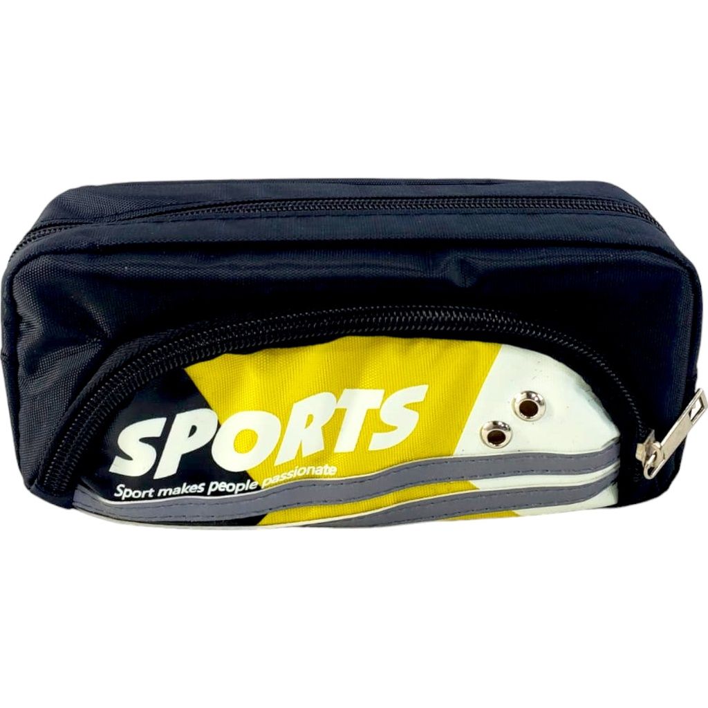 Sports Design Pencil Pouch - Yellow/Black - No. A1805