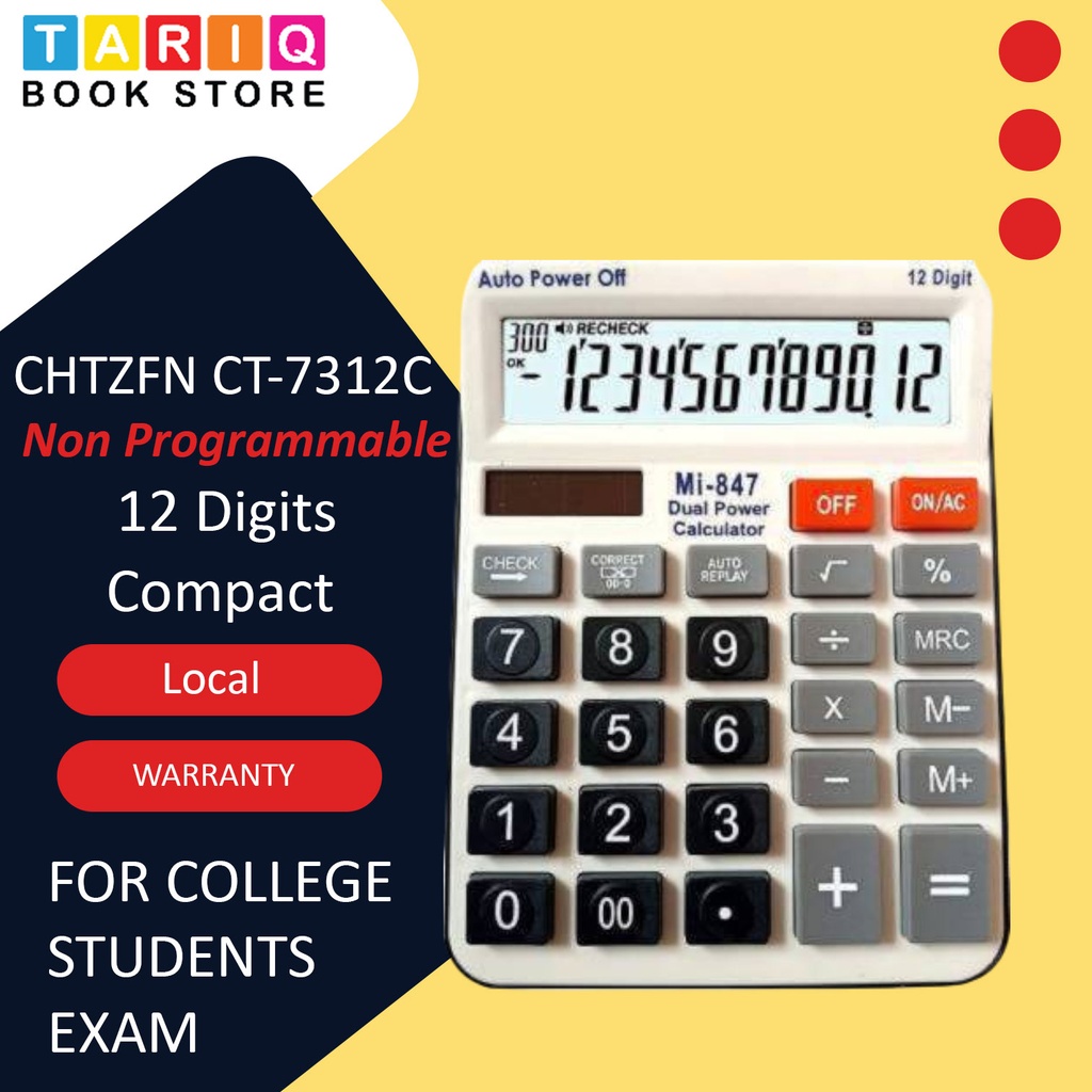 CHTZFN Simple Calculator - No. CT-7612GC