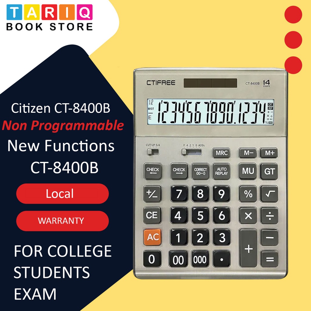 Citizen Simple Calculator - No. CT-8400B