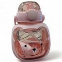 Tyeso Travel Tumbler (Peach) Plastic Water Bottle 550ml