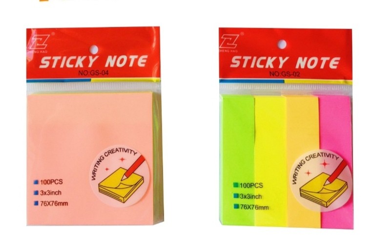 Sticky Multi 3x3 Inches - Assorted Shapes Gs-04