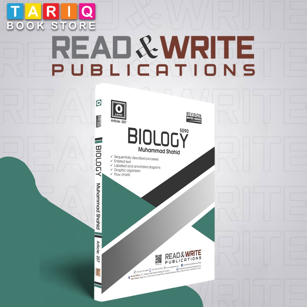 Read & Write O Level Biology Notes Revision Notes Series - By M. shahid - No. 207