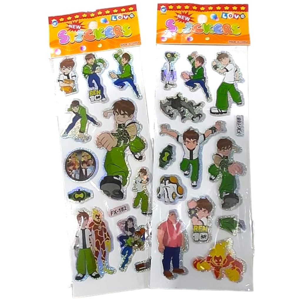 Ben 10 Embossed Stickers FX-182/184/188 (Assorted Design)