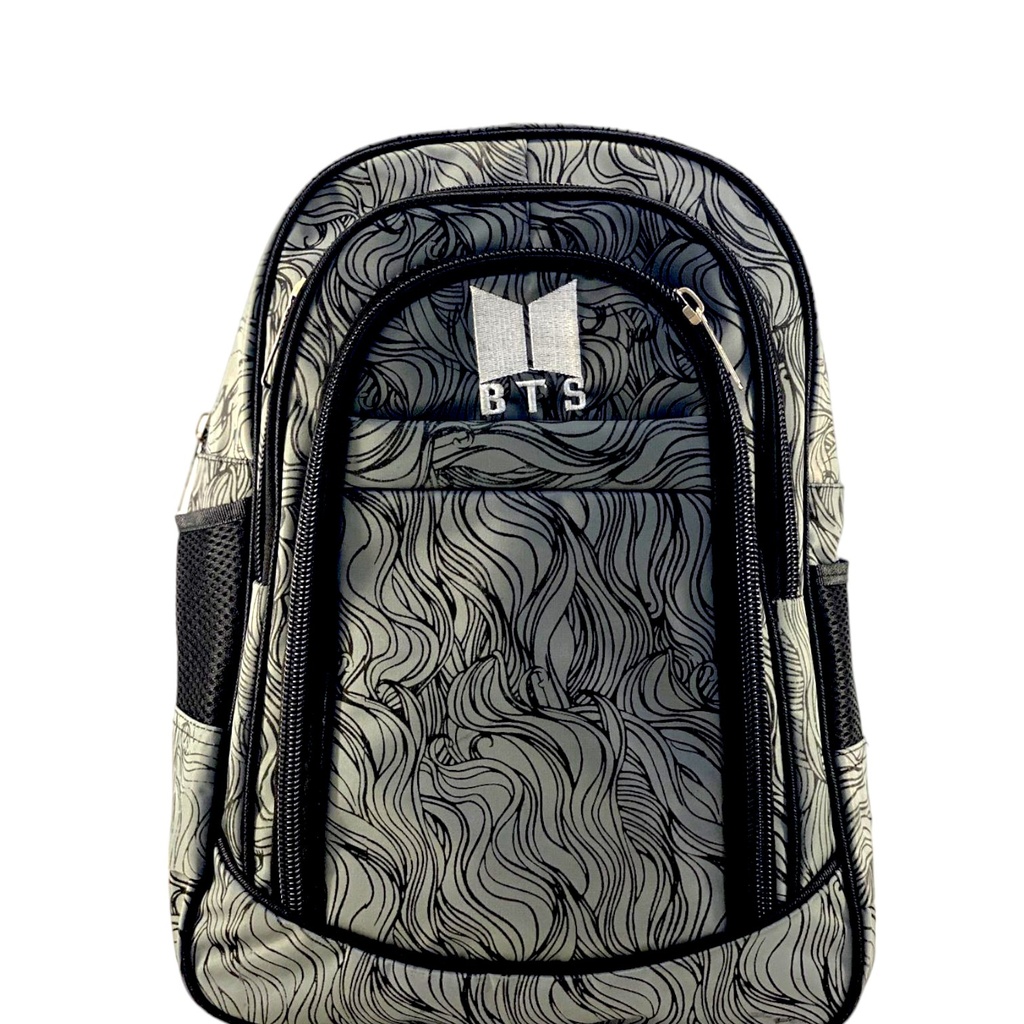BTS School Bag - Grey - Class 1 - 3( MADE IN PAKISTAN )