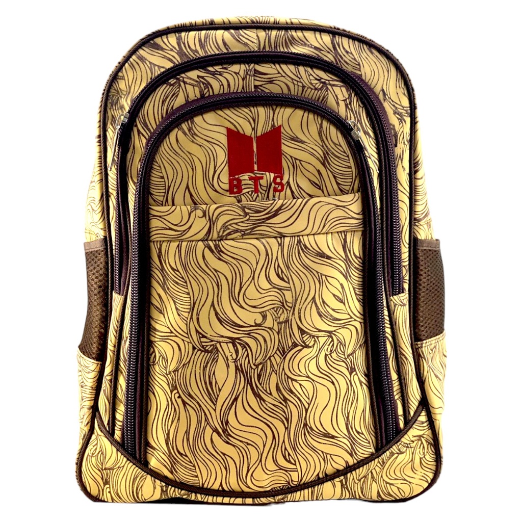 BTS School Bag - Brown - Class 5 - 7( MADE IN PAKISTAN )