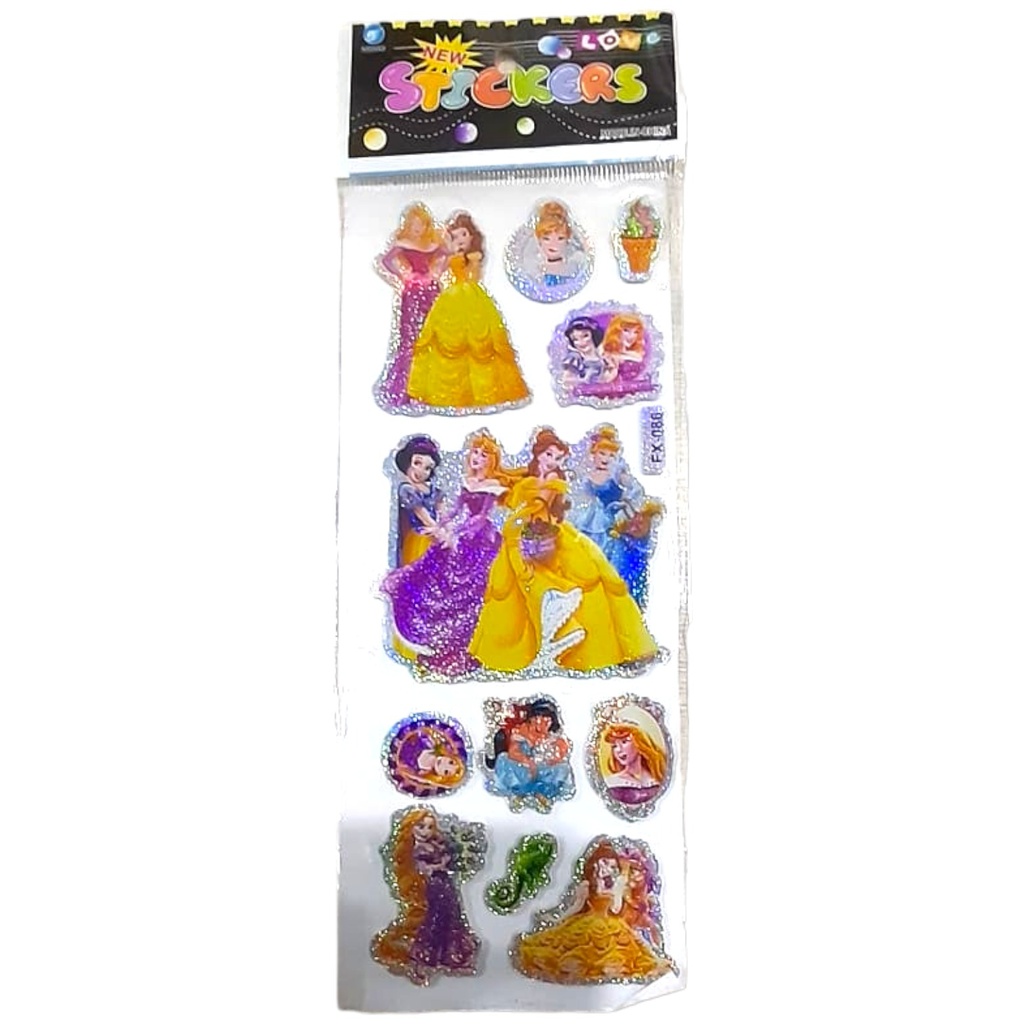 Princess Embossed Stickers FX-086 (Assorted Design)
