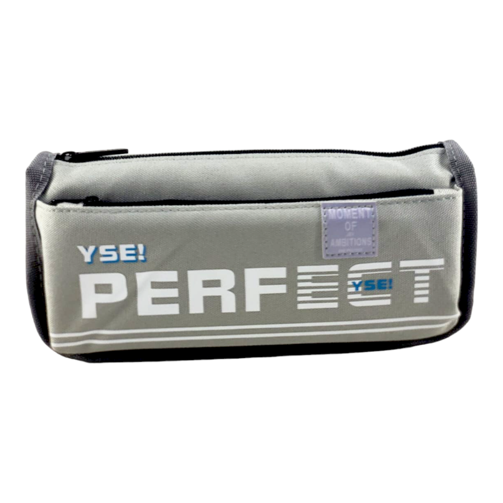 Perfect Double Zipper Pencil Pouch - No. 6601 - Grey