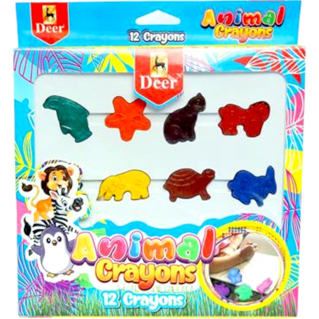 Deer Animal Crayons - Pack of 12