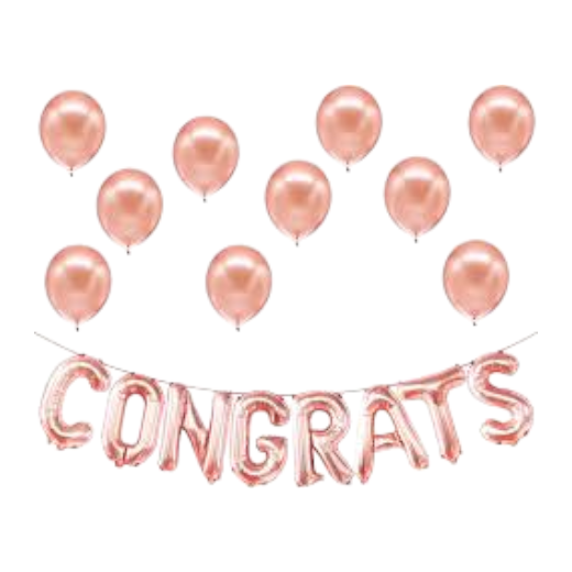 "CONGRATS" Foil Balloons - 26 inch - Pink