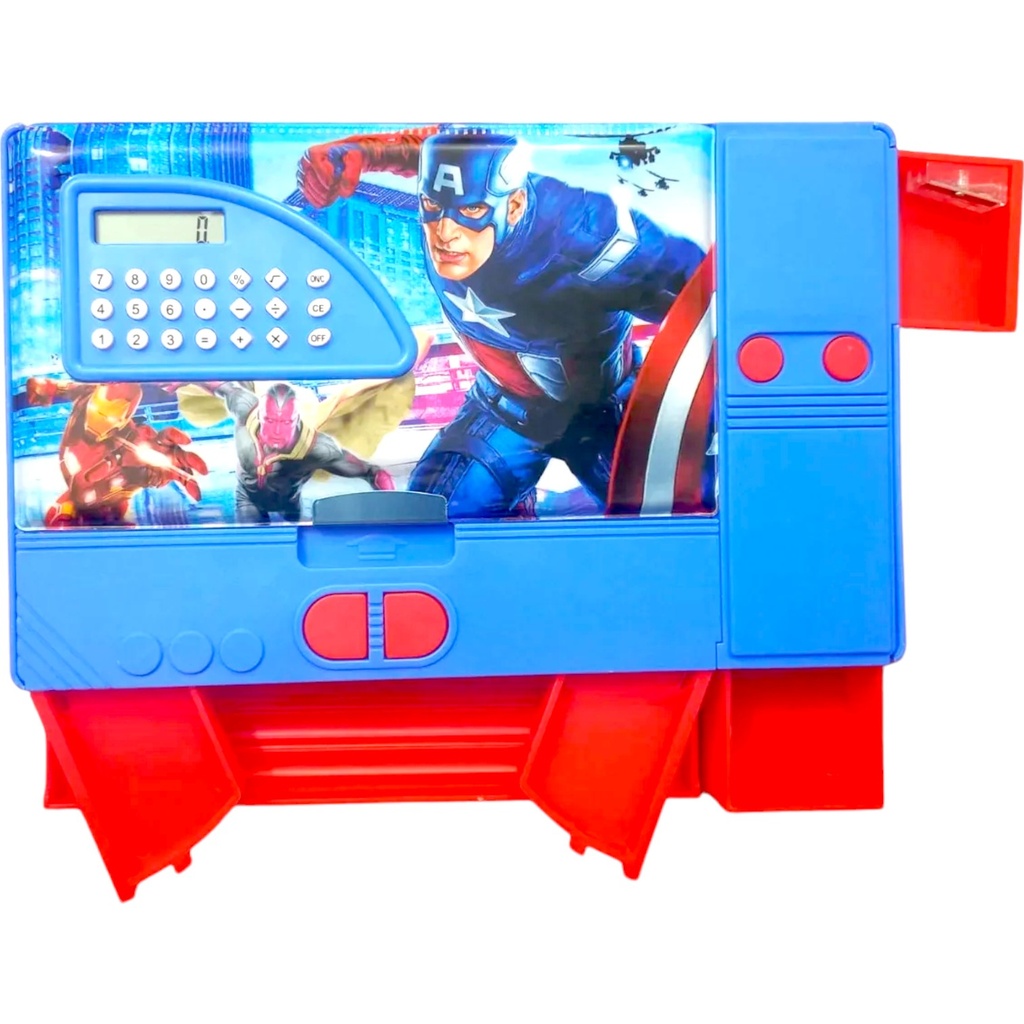 Avengers Jumbo Double Side Magnetic Pencil Box With Calculator - No. JC-2727