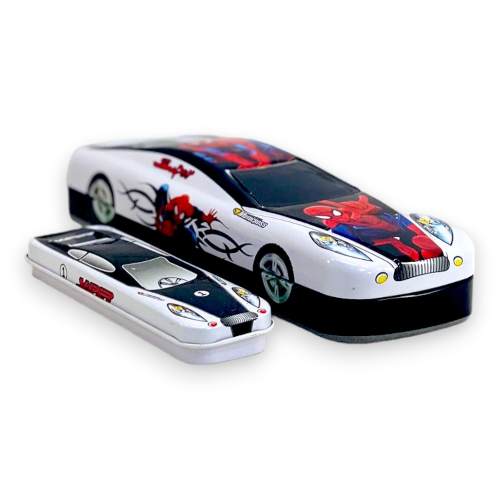 Spiderman Metallic Car Pencil Box - No. LPY55-2