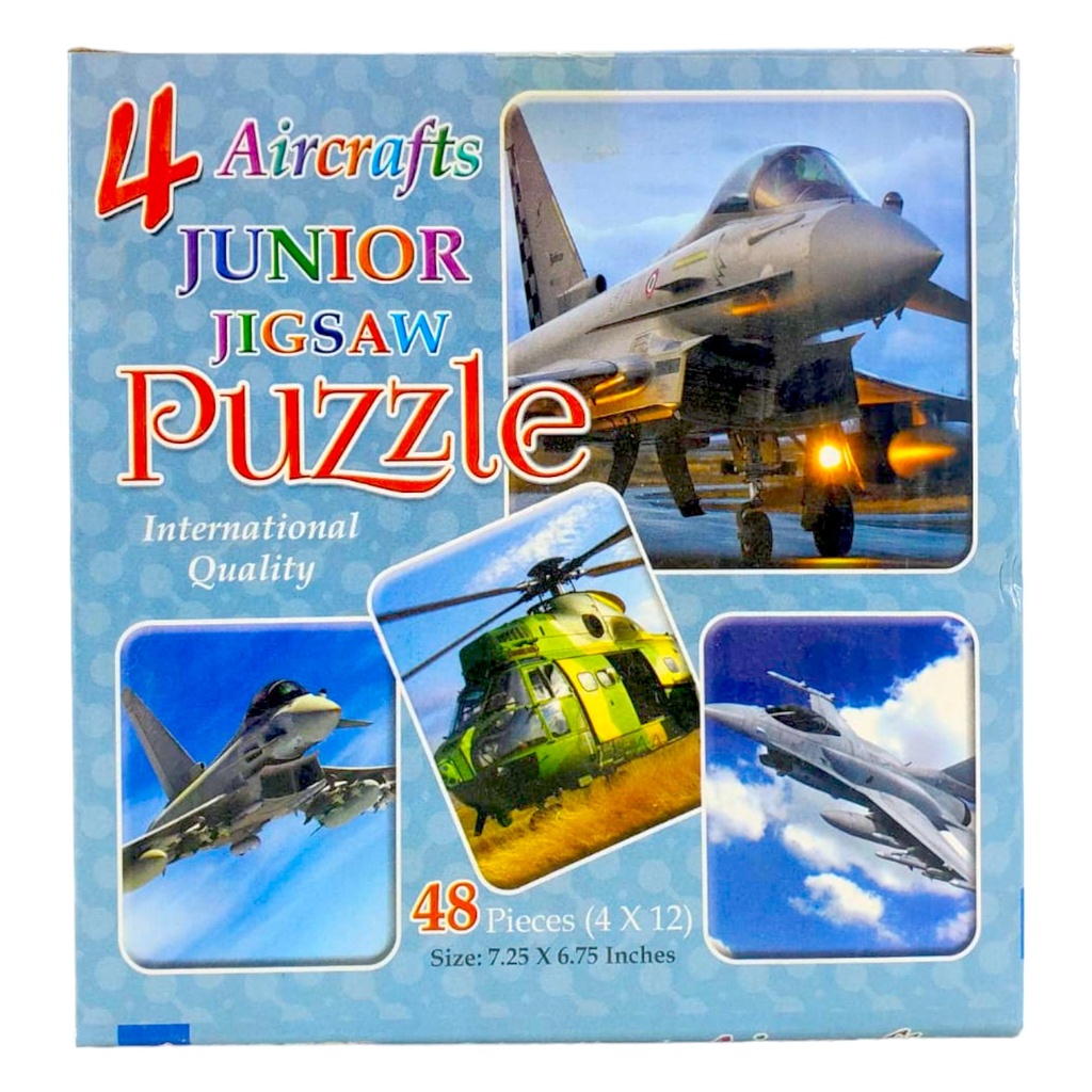 4 Junior Jigsaw Puzzle Aeroplane - 48 Pcs - Children's