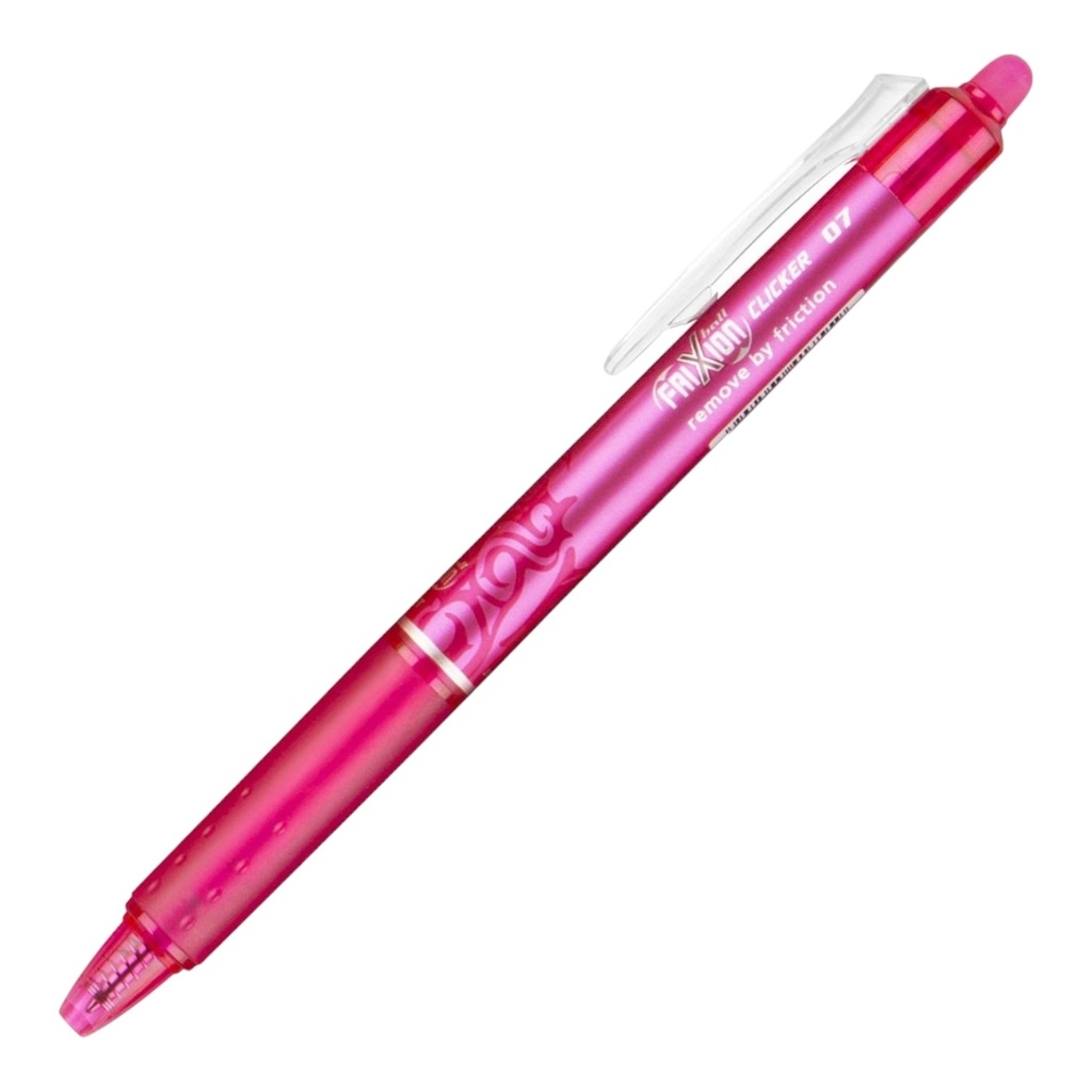 Pilot Frixion Clicker Ball Pen - Pink- 0.7mm - 1 Pcs