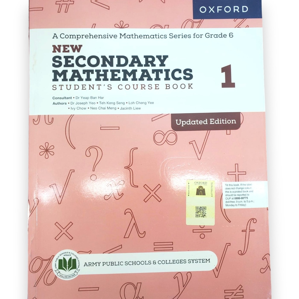 New Secondary Maths Course Book 1 APSAC Updated